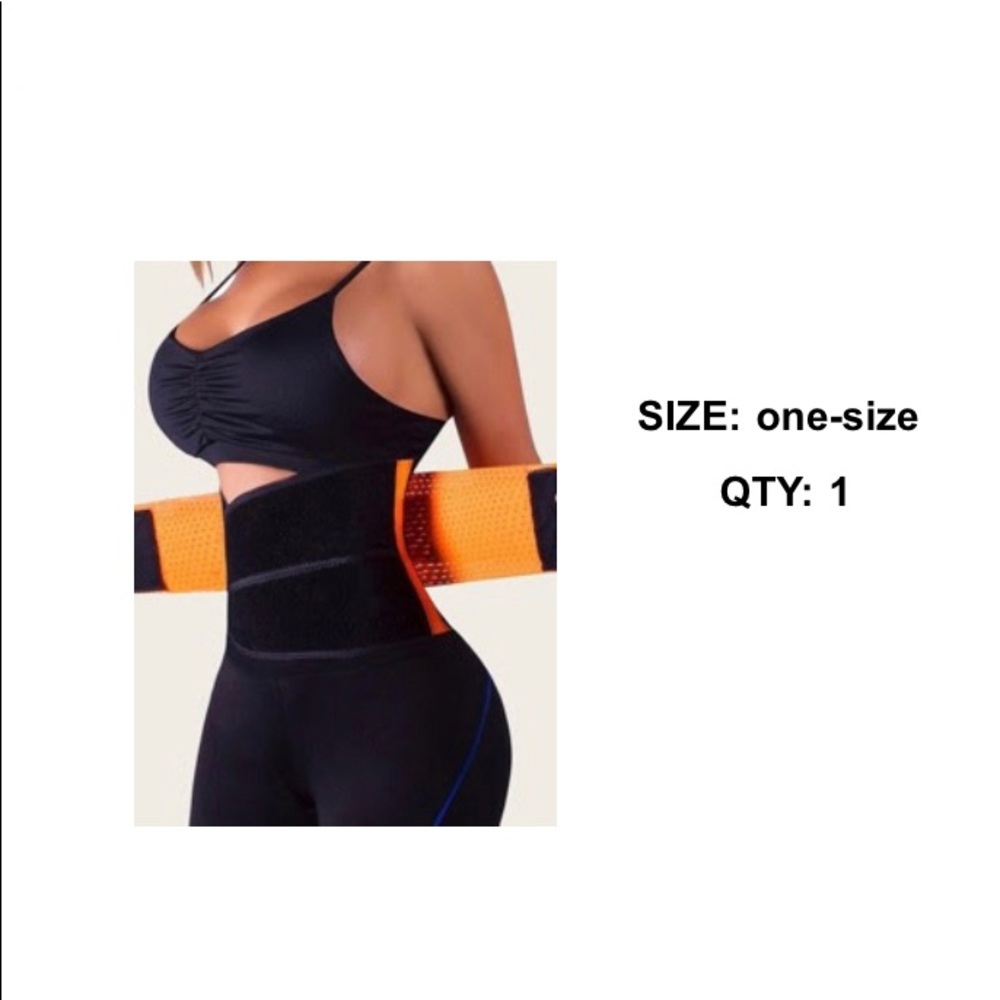 SHEIN- Black and Orange Cinched Waist Trainer